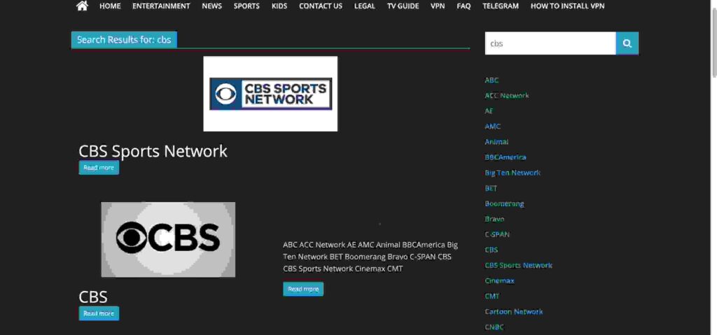 CBS Sports on firestick